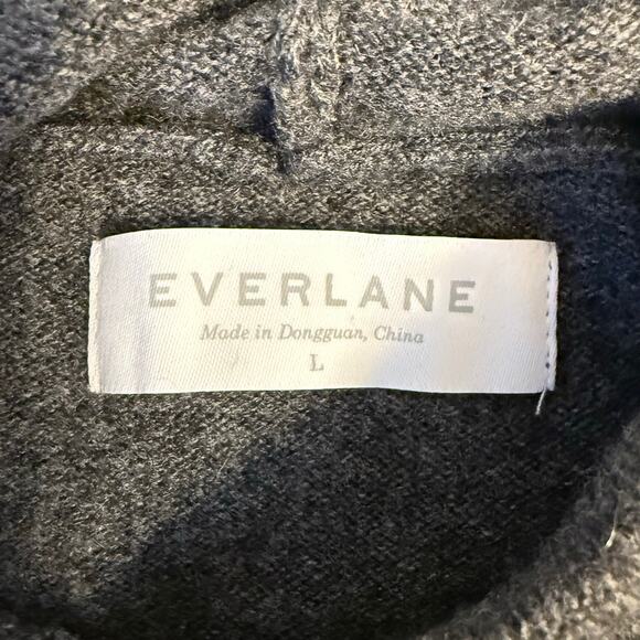 Everlane 100% Cashmere Hoodie Sweater Pullover Long Sleeve Gray Unisex Large - Picture 6 of 8